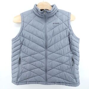 Columbia Sportswear Company Womens 3X Gray Omni Heat Puffer Vest Lightweight